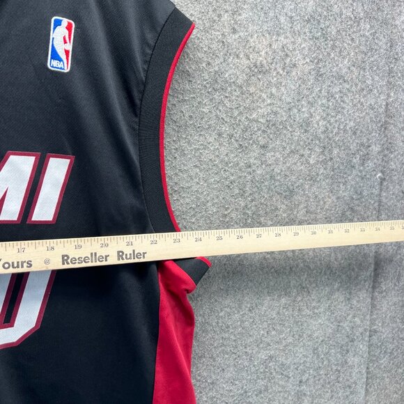 Udonis Haslem Miami Heat Jersey Men Large Black Adidas #40 NBA Throwback Vintage - Picture 5 of 12